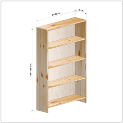 横幅81-90／高さ131-140／奥行25cmの棚ユニット
