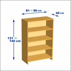 横幅81-90／高さ131-140／奥行40cmの棚ユニット