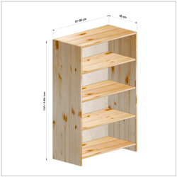 横幅81-90／高さ131-140／奥行45cmの棚ユニット