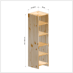 横幅31-40／高さ141-150／奥行40cmの棚ユニット