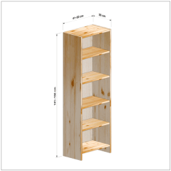 横幅41-50／高さ141-150／奥行30cmの棚ユニット