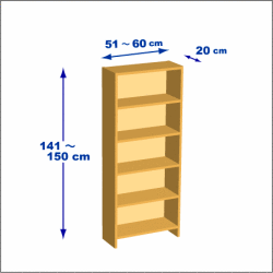 横幅51-60／高さ141-150／奥行20cmの棚ユニット