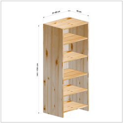 横幅51-60／高さ141-150／奥行45cmの棚ユニット