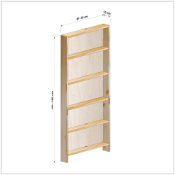横幅61-70／高さ141-150／奥行10cmの棚ユニット