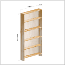 横幅71-80／高さ141-150／奥行15cmの棚ユニット