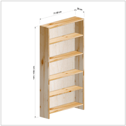 横幅71-80／高さ141-150／奥行20cmの棚ユニット