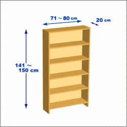 横幅71-80／高さ141-150／奥行20cmの棚ユニット