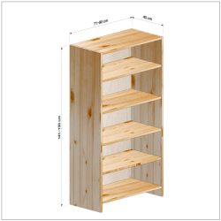 横幅71-80／高さ141-150／奥行40cmの棚ユニット