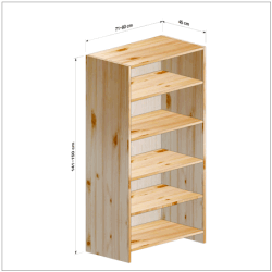 横幅71-80／高さ141-150／奥行45cmの棚ユニット