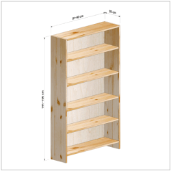 横幅81-90／高さ141-150／奥行25cmの棚ユニット