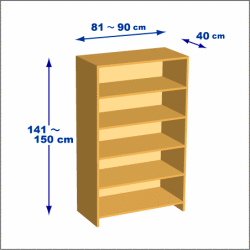 横幅81-90／高さ141-150／奥行40cmの棚ユニット
