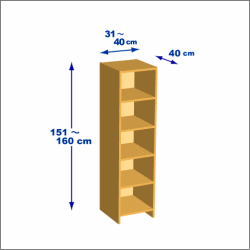 横幅31-40／高さ151-160／奥行40cmの棚ユニット