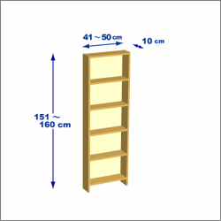横幅41-50／高さ151-160／奥行10cmの棚ユニット