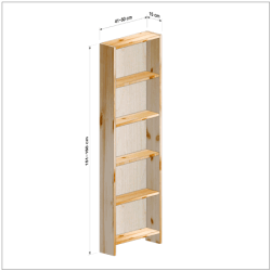 横幅41-50／高さ151-160／奥行15cmの棚ユニット