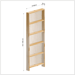 横幅51-60／高さ151-160／奥行10cmの棚ユニット