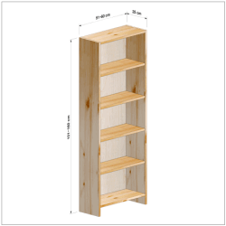 横幅51-60／高さ151-160／奥行25cmの棚ユニット