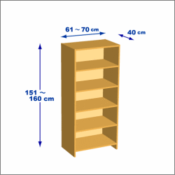 横幅61-70／高さ151-160／奥行40cmの棚ユニット