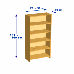横幅71-80／高さ151-160／奥行30cmの棚ユニット