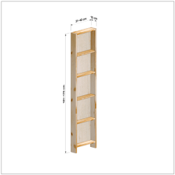 横幅31-40／高さ161-170／奥行10cmの棚ユニット