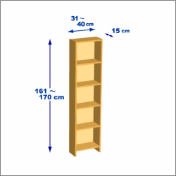 横幅31-40／高さ161-170／奥行15cmの棚ユニット