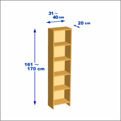 横幅31-40／高さ161-170／奥行20cmの棚ユニット