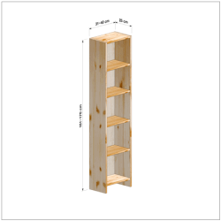 横幅31-40／高さ161-170／奥行25cmの棚ユニット