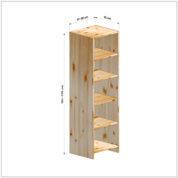 横幅41-50／高さ161-170／奥行45cmの棚ユニット