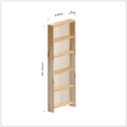 横幅51-60／高さ161-170／奥行15cmの棚ユニット