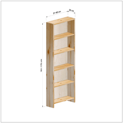 横幅51-60／高さ161-170／奥行20cmの棚ユニット