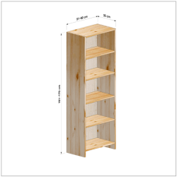 横幅51-60／高さ161-170／奥行35cmの棚ユニット