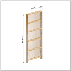 横幅61-70／高さ161-170／奥行10cmの棚ユニット