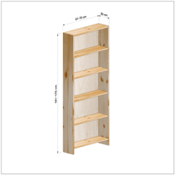 横幅61-70／高さ161-170／奥行20cmの棚ユニット