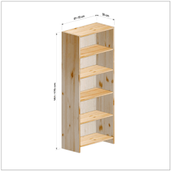 横幅61-70／高さ161-170／奥行35cmの棚ユニット