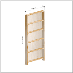 横幅71-80／高さ161-170／奥行10cmの棚ユニット