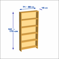 横幅71-80／高さ161-170／奥行15cmの棚ユニット