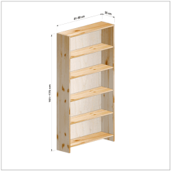 横幅81-90／高さ161-170／奥行25cmの棚ユニット