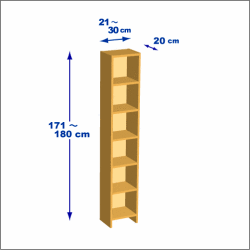 横幅21-30／高さ171-180／奥行20cmの棚ユニット