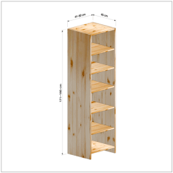 横幅41-50／高さ171-180／奥行45cmの棚ユニット