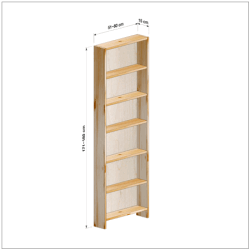 横幅51-60／高さ171-180／奥行15cmの棚ユニット
