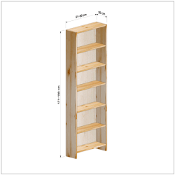 横幅51-60／高さ171-180／奥行20cmの棚ユニット