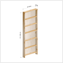 横幅61-70／高さ171-180／奥行10cmの棚ユニット