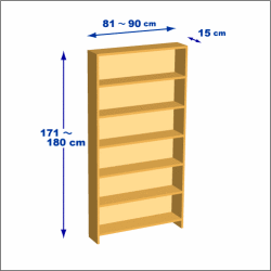 横幅81-90／高さ171-180／奥行15cmの棚ユニット