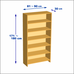横幅81-90／高さ171-180／奥行30cmの棚ユニット