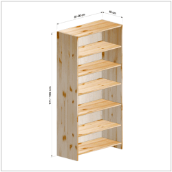 横幅81-90／高さ171-180／奥行40cmの棚ユニット