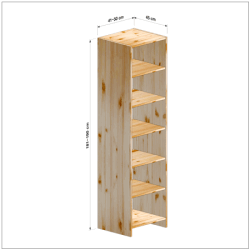 横幅41-50／高さ181-190／奥行45cmの棚ユニット