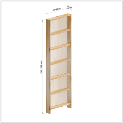 横幅51-60／高さ181-190／奥行10cmの棚ユニット