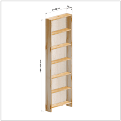 横幅51-60／高さ181-190／奥行15cmの棚ユニット