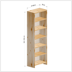 横幅51-60／高さ181-190／奥行35cmの棚ユニット