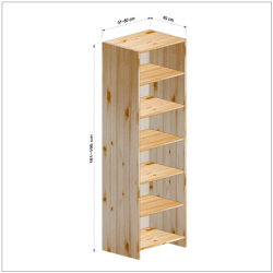 横幅51-60／高さ181-190／奥行45cmの棚ユニット