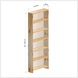 横幅61-70／高さ181-190／奥行20cmの棚ユニット